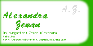 alexandra zeman business card